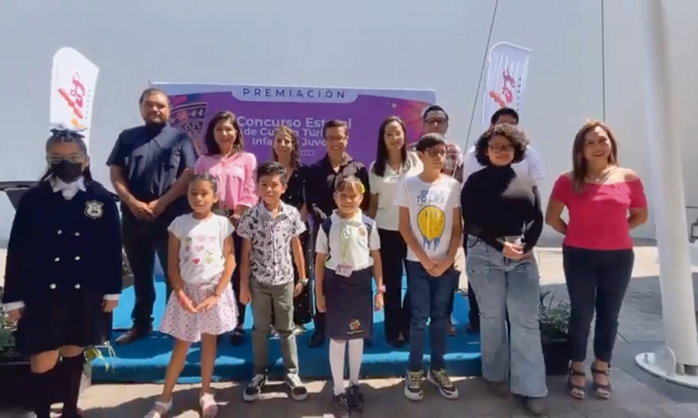 Premian a ganadores del Concurso Estatal de Cultura Turística Infantil y Juvenil. 