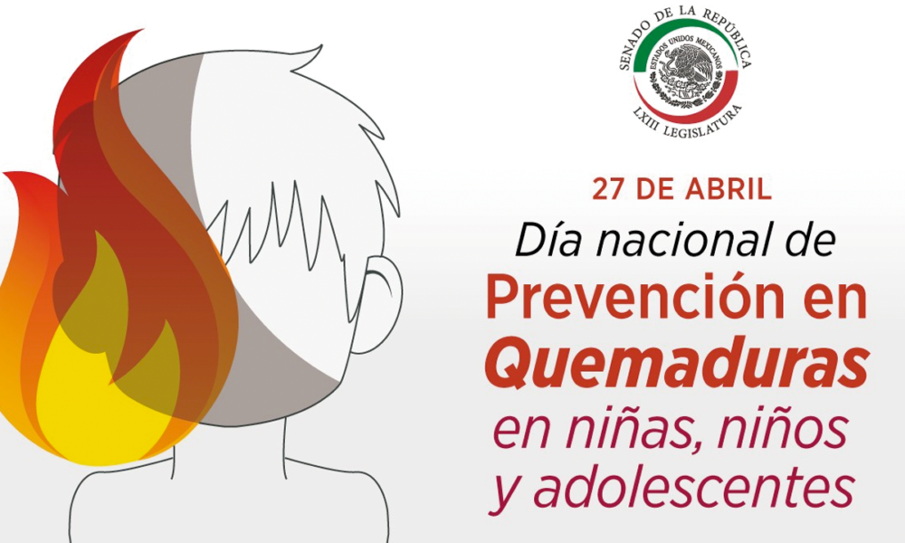 Este 27 de abril se conmemora el día nacional de la prevención de quemaduras en niñas, niños y adolescentes.