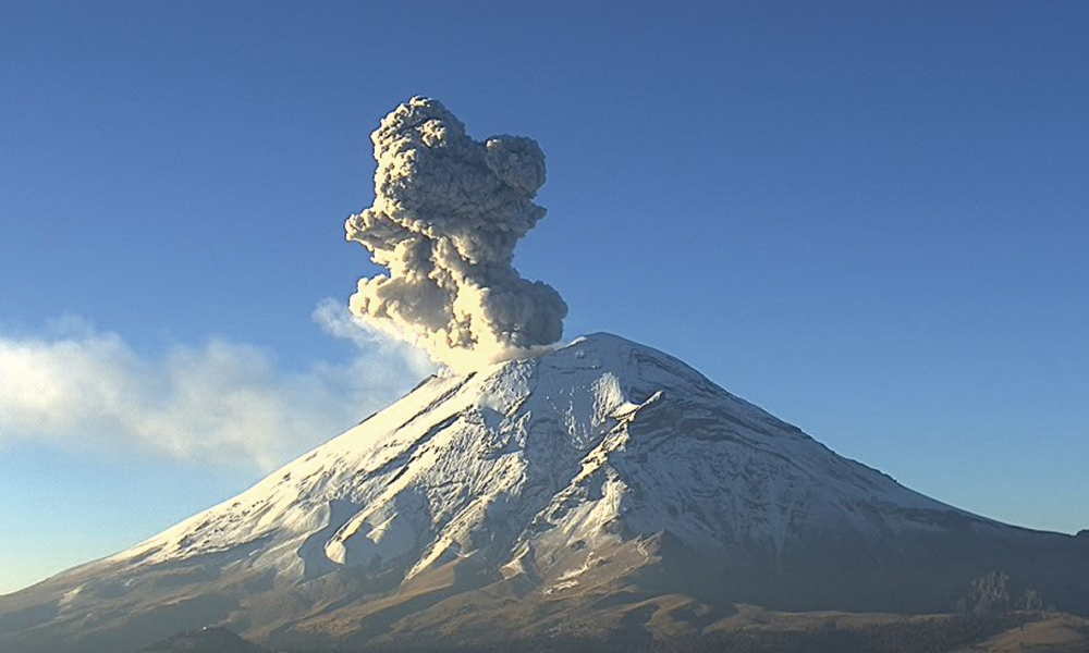 La caída de ceniza del volcán Popocatépetl no ha afectado a calidad del aire en Morelos