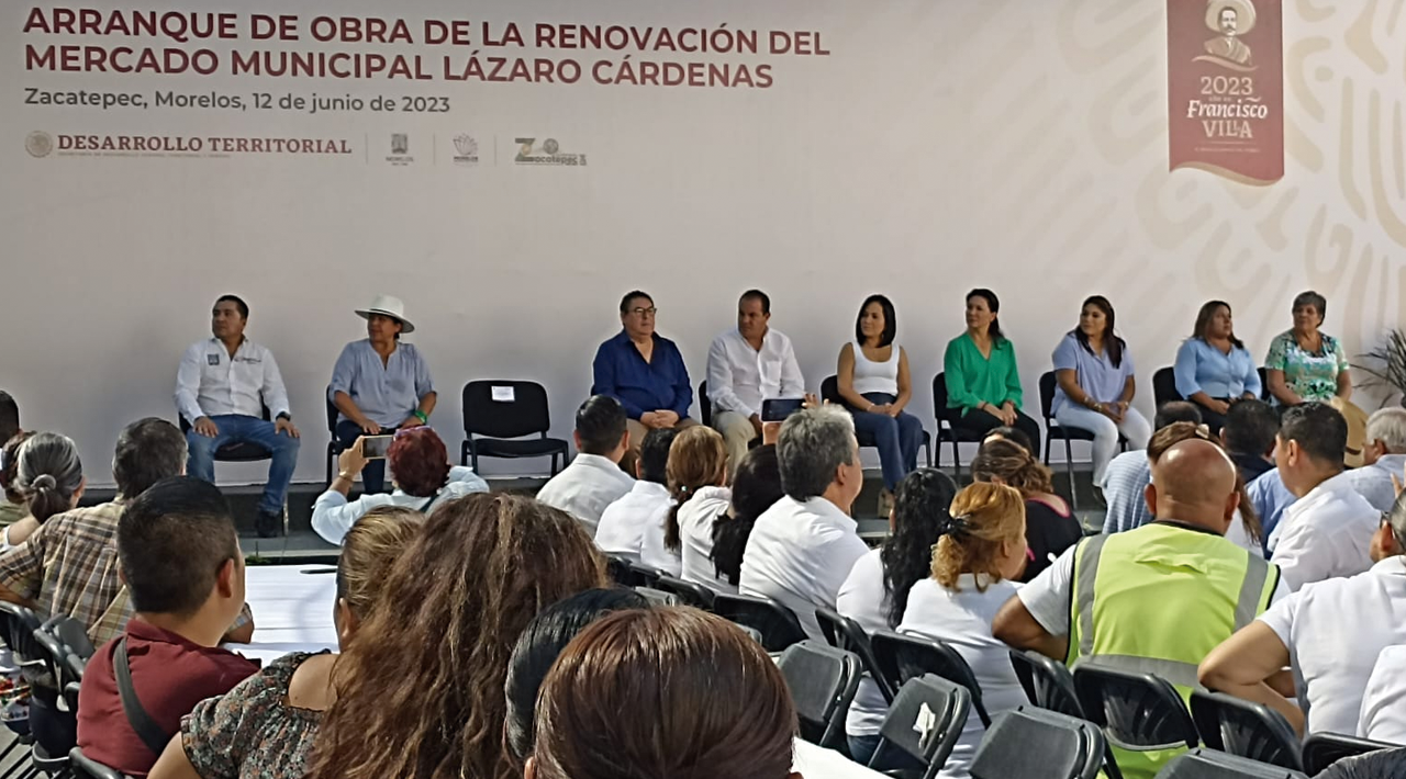 Presidió el gobernador Cuauhtémoc Blanco Bravo el arranque de la obra de la renovación del mercado municipal “Lázaro Cárdenas” en Zacatepec