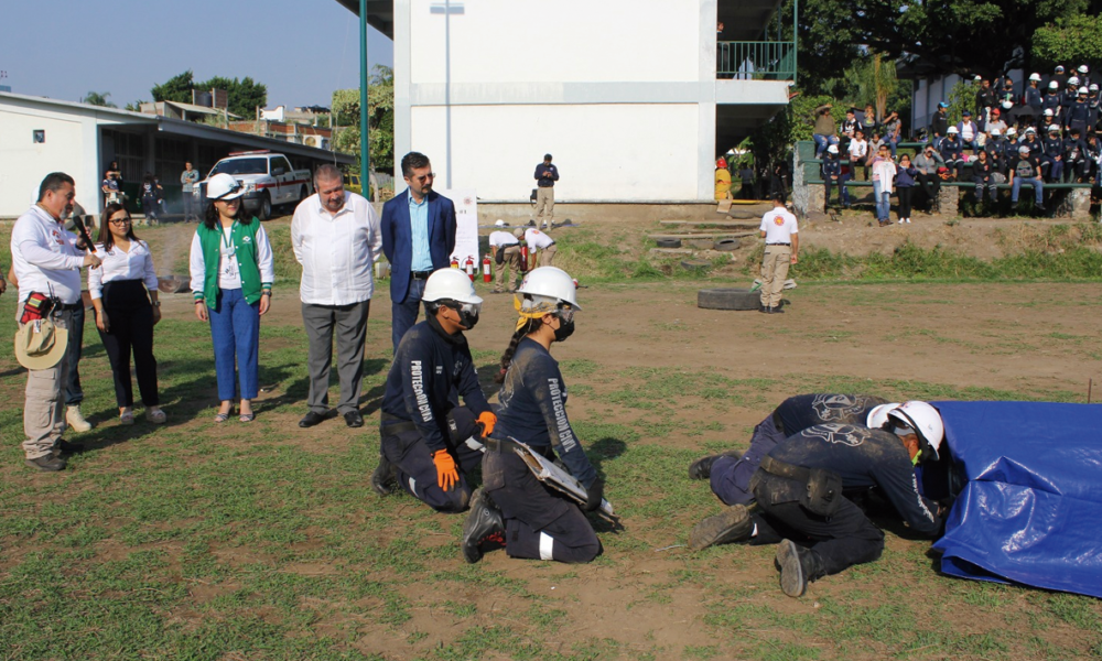 Estudiantes del Conalep Morelos realizan Sexto Rally por de Seguridad, Higiene y Protección Civil