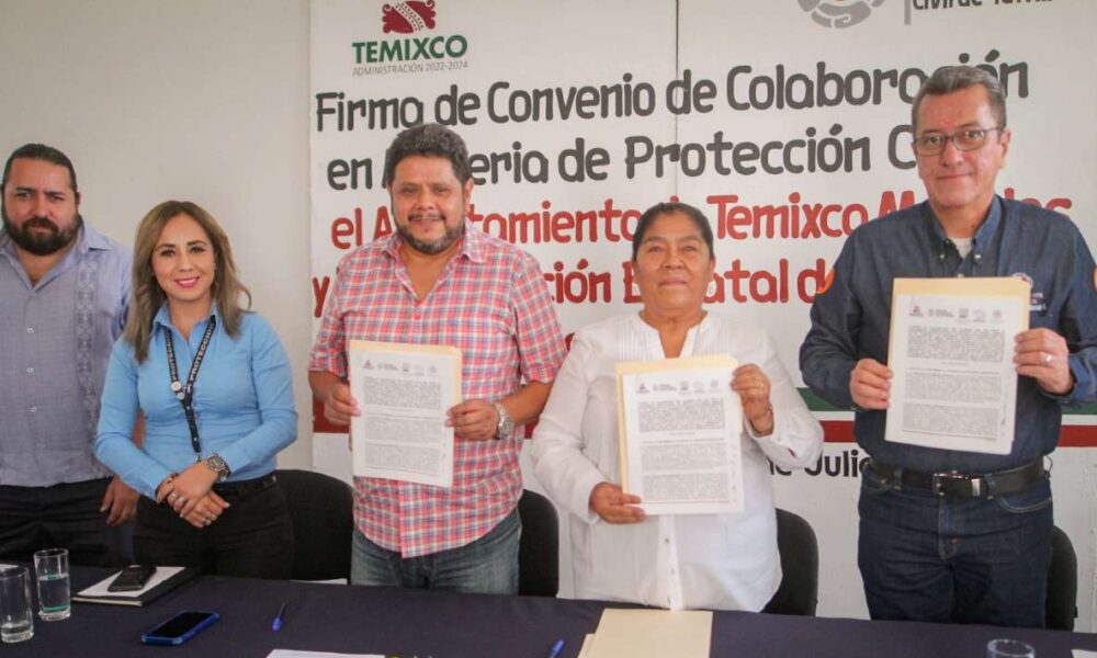 Firman convenio de colaboración para fortalecer la prevención y atención de emergencias en Temixco