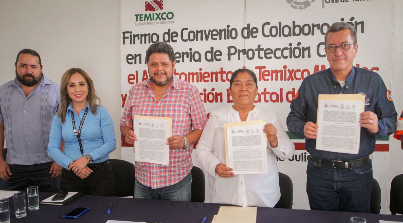 Firman convenio de colaboración para fortalecer la prevención y atención de emergencias en Temixco