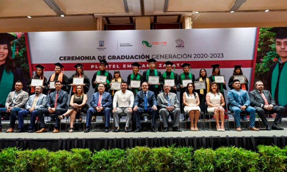 Se gradúan del CECyTE Morelos, 310 jóvenes con habilidades para el nivel superior y la vida productiva