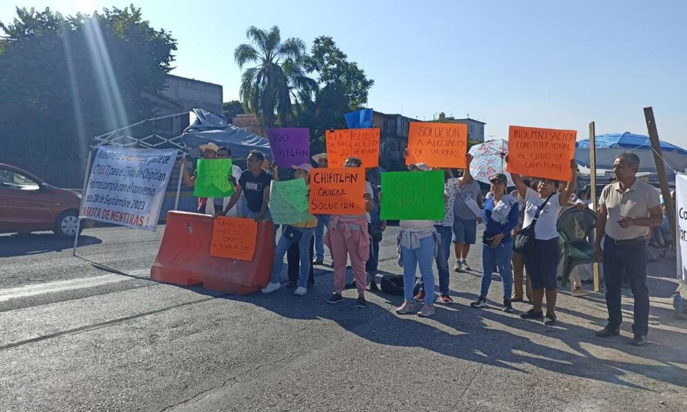 Ejidatarios de Chipitlán Bloquean Autopista México-Cuernavaca-Acapulco Exigiendo Cumplimiento de Convenio de Ocupación