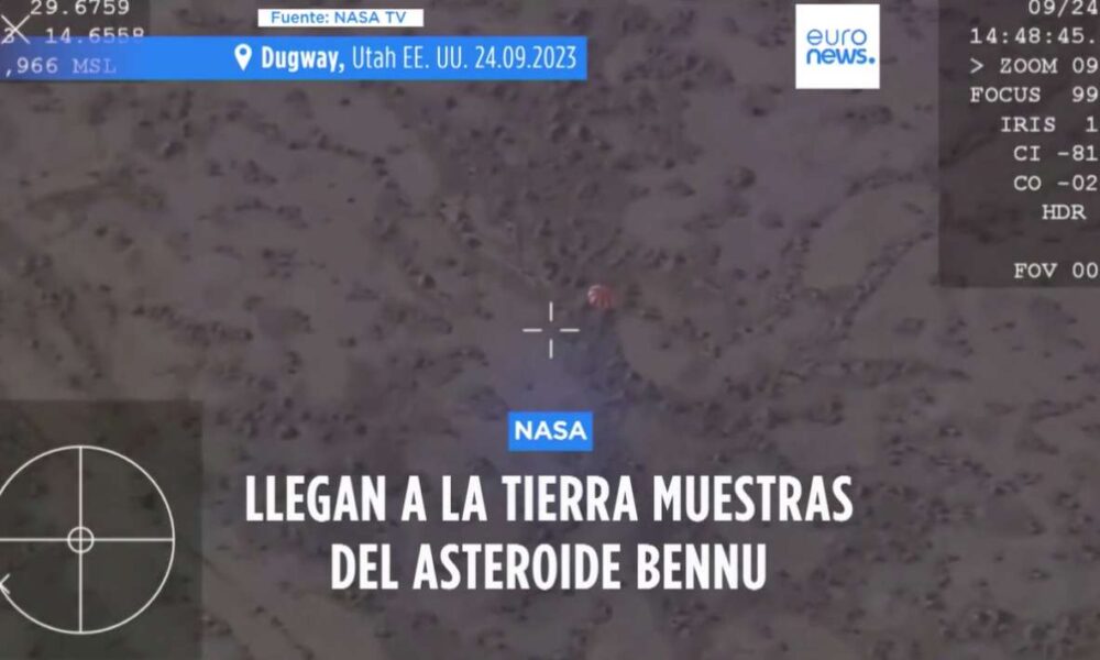 Llega a la tierra la cápsula con muestras del asteroide Bennu