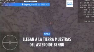 Llega a la tierra la cápsula con muestras del asteroide Bennu