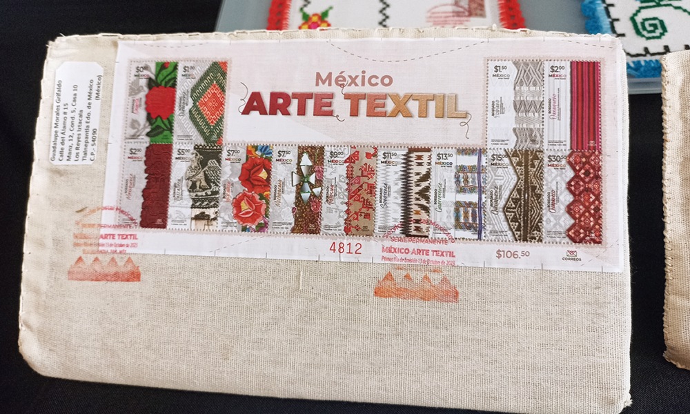 Se pone en circulación en Morelos, timbre postal de la nueva serie permanente “México, arte textil”