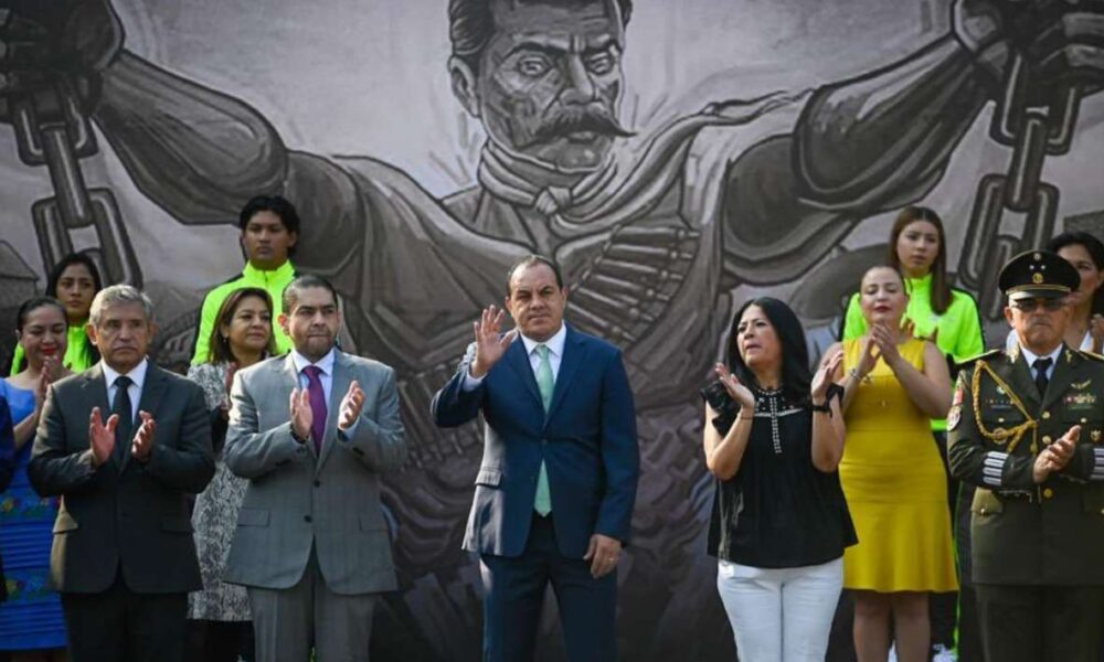 Conmemora el Gobernador Cuauhtémoc Blanco Bravo el 113 Aniversario del inicio de la Revolución Mexicana en Plaza de Armas de Cuernavaca