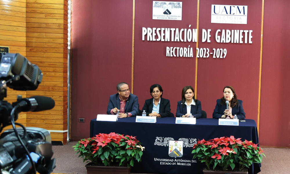 La Nueva Rectora de la UAEM Viridiana León Hernández presenta su gabinete de trabajo 2023-2029