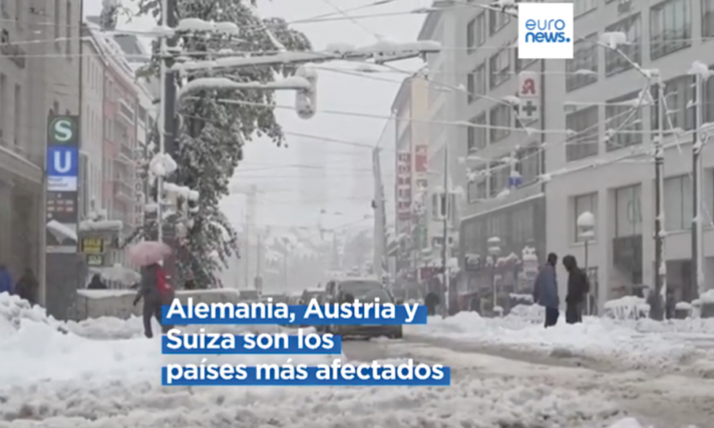 Fuertes nevadas afectan Europa