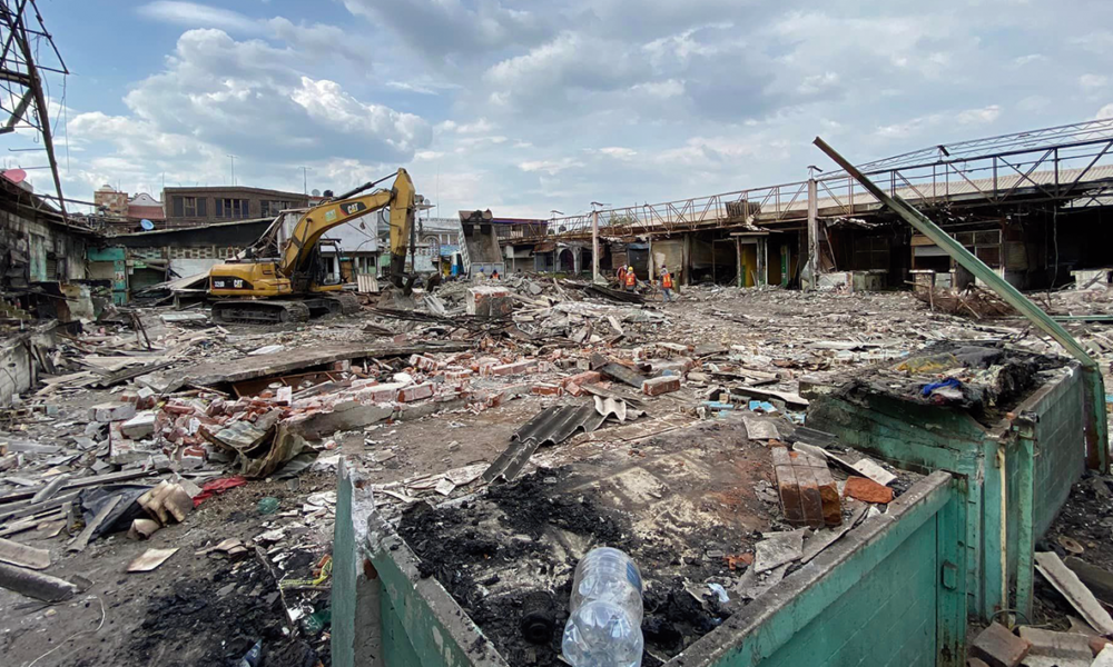 Reconocen comerciantes del mercado municipal “Hermenegildo Galeana” de Cuautla, avances en la reconstrucción del inmueble, incendiado el 3 de enero de 2023