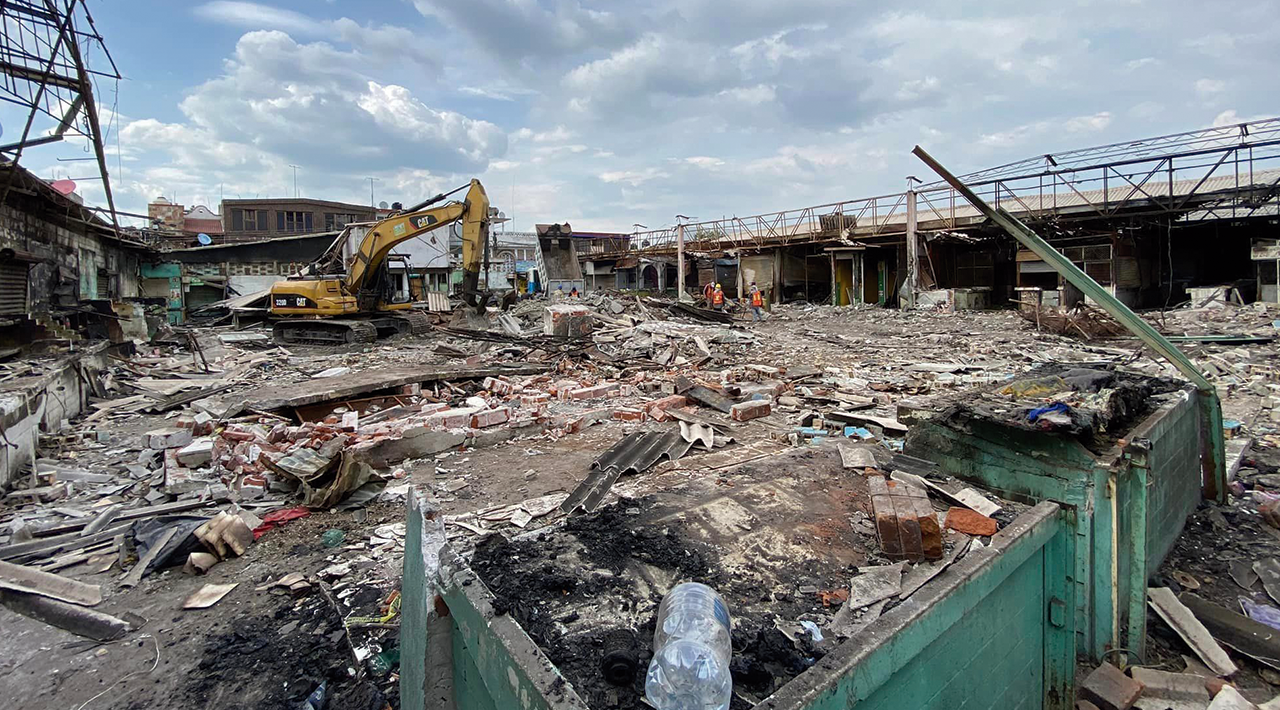 Reconocen comerciantes del mercado municipal “Hermenegildo Galeana” de Cuautla, avances en la reconstrucción del inmueble, incendiado el 3 de enero de 2023