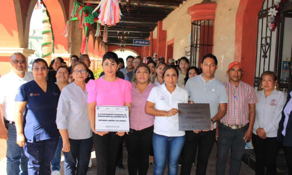 Ayuntamiento de Jonacatepec obtiene certificación ‘Entorno Laboral Saludable’ por compromiso con la salud y el bienestar