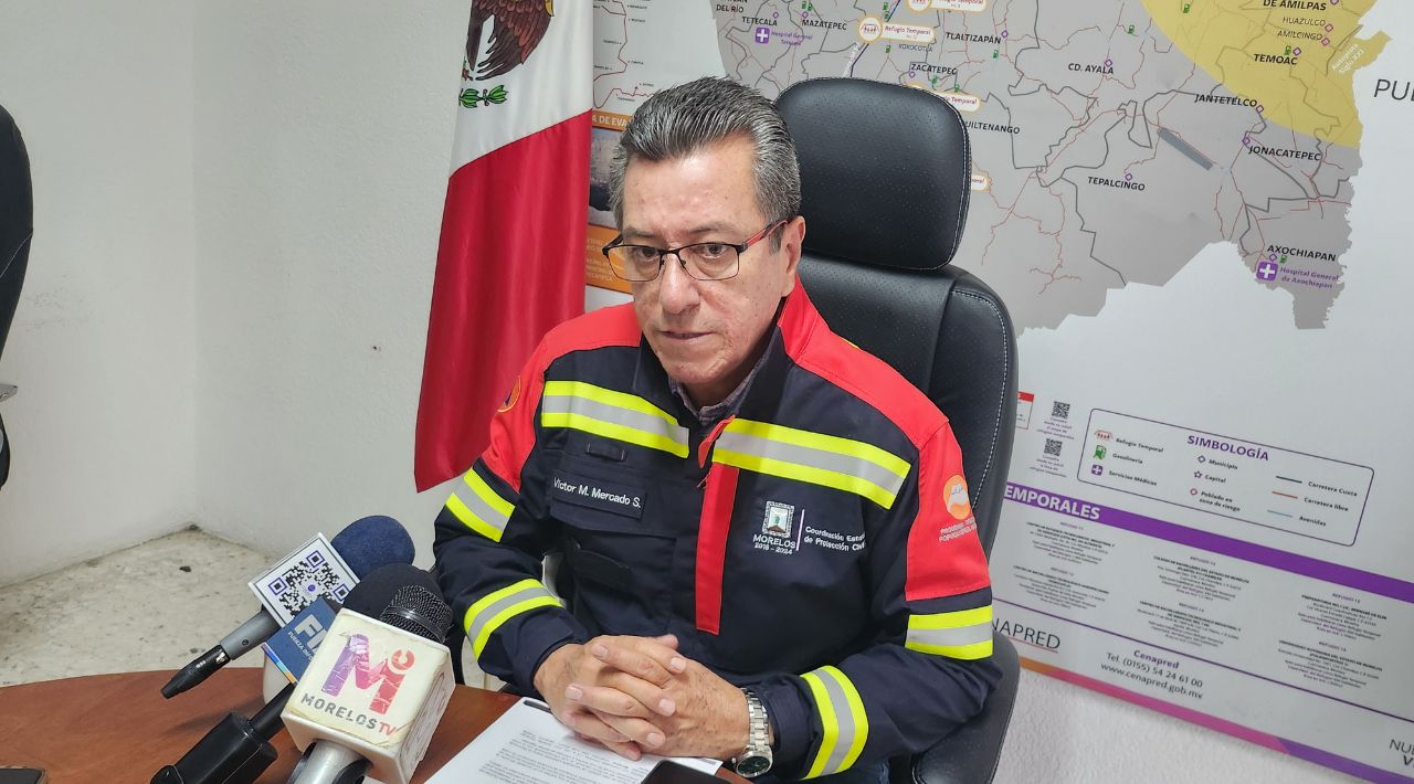 Continuarán lluvias en Morelos hasta el jueves, informa Protección Civil