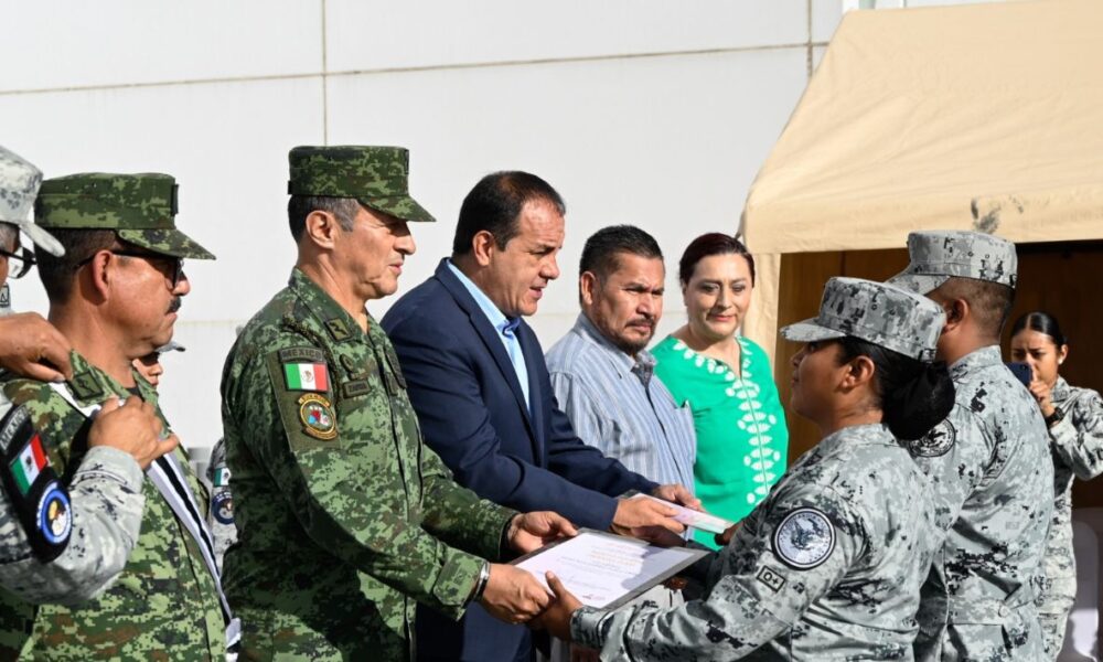 Reconoce Mesa de Coordinación Estatal para la Construcción de Paz y Seguridad a elementos de la Guardia Nacional destacamentados en Morelos