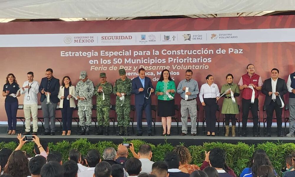 Gobierno de Morelos y Sedena Realizan Feria de Paz y Desarme Voluntario en Cuernavaca