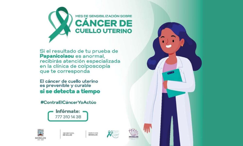 Refuerzan acciones contra el cáncer de cuello uterino en Morelos durante agosto