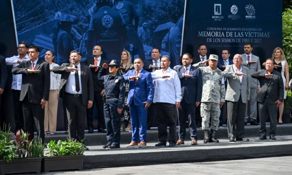 Conmemoran en Morelos a las Víctimas de los Sismos de 1985 y 2017