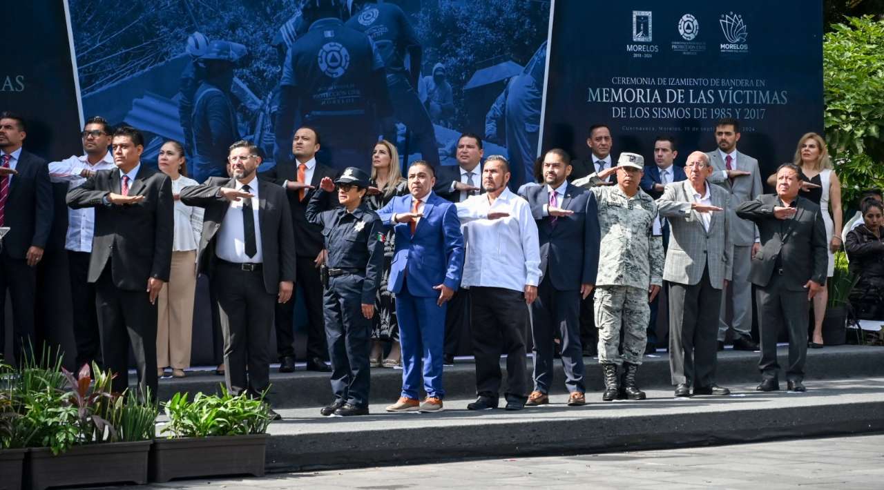 Conmemoran en Morelos a las Víctimas de los Sismos de 1985 y 2017