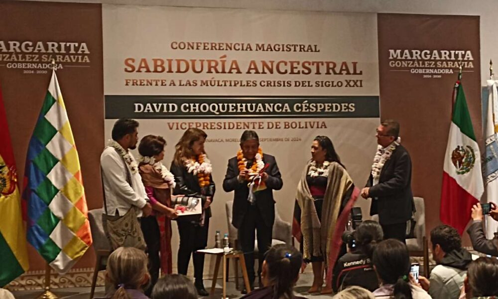 Vicepresidente de Bolivia David Choquehuanca Imparte Conferencia Magistral en Morelos