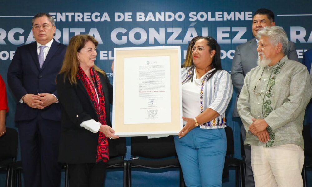 Entregan Bando solemne a Gobernadora Margarita González Saravia