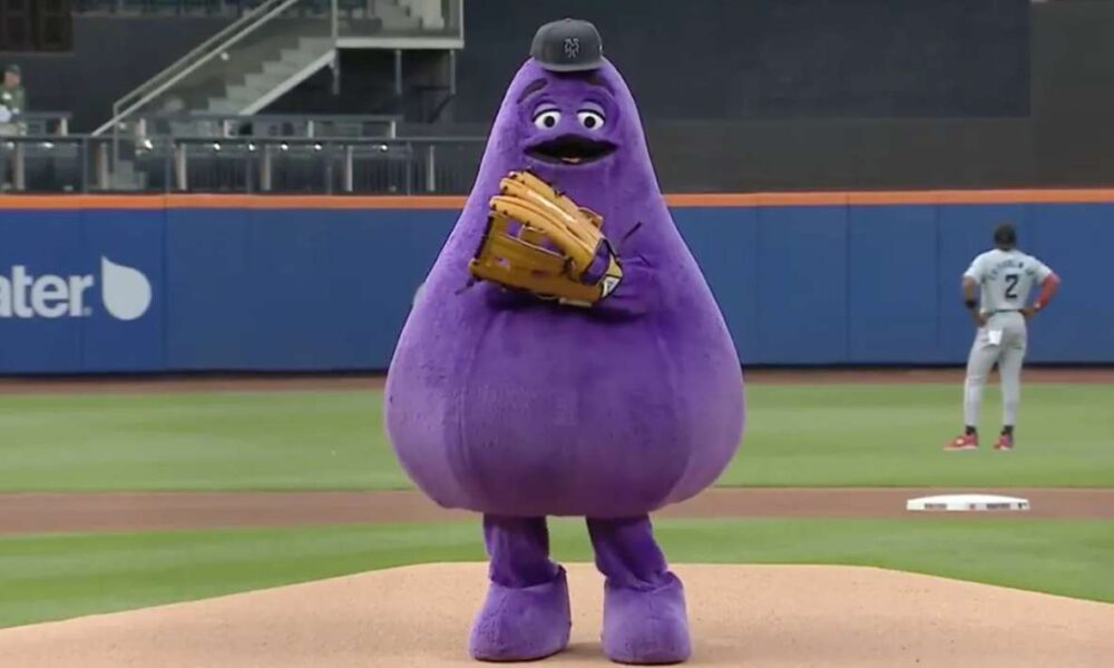 Grimace, el nuevo amuleto de la suerte de los New York Mets