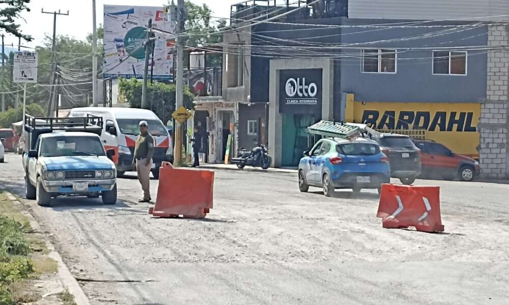 Cierres viales intermitentes en Jojutla por trabajos de rehabilitación en carretera Molinos