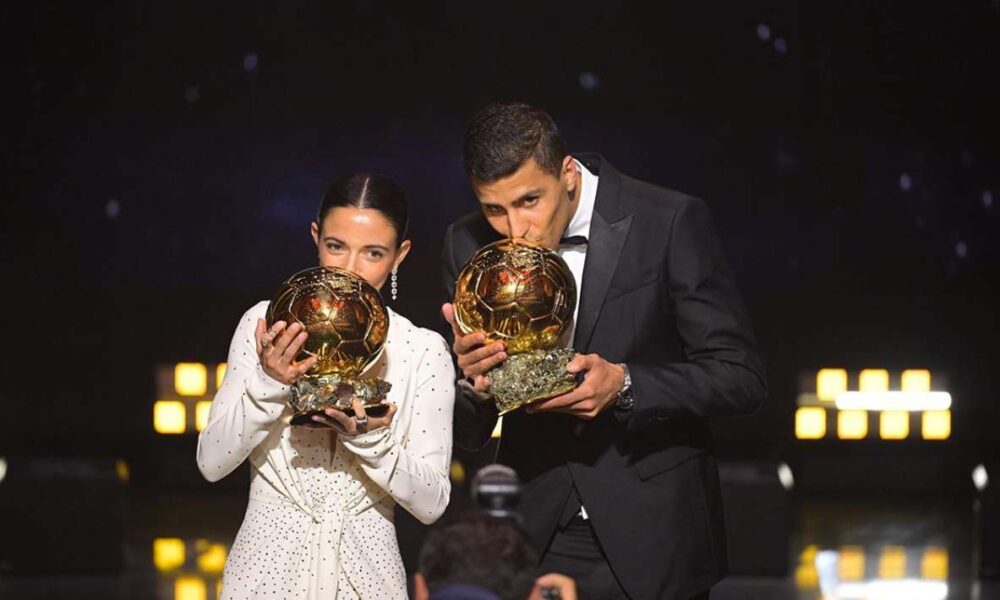 Rodrigo Hernández y Aitana Bonmatí brillan en la gala del fútbol mundial en París