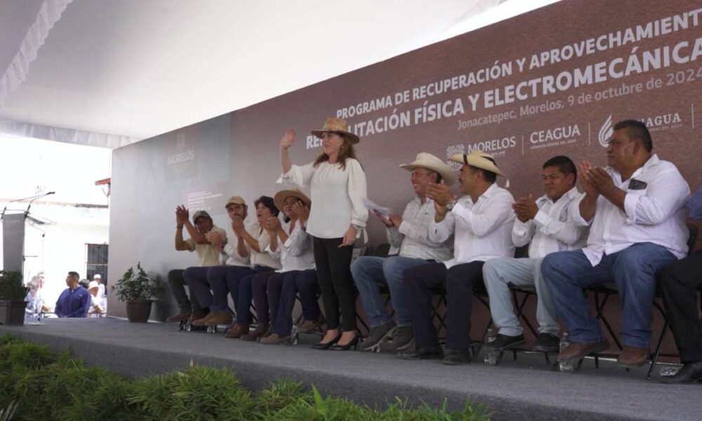 Gobernadora de Morelos lanza programa para la rehabilitación de pozos agrícolas en Jonacatepec