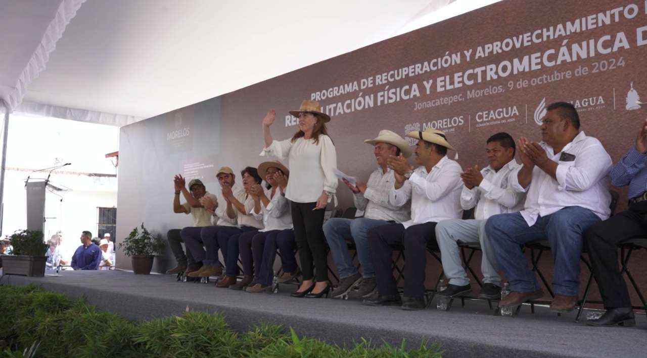 Gobernadora de Morelos lanza programa para la rehabilitación de pozos agrícolas en Jonacatepec