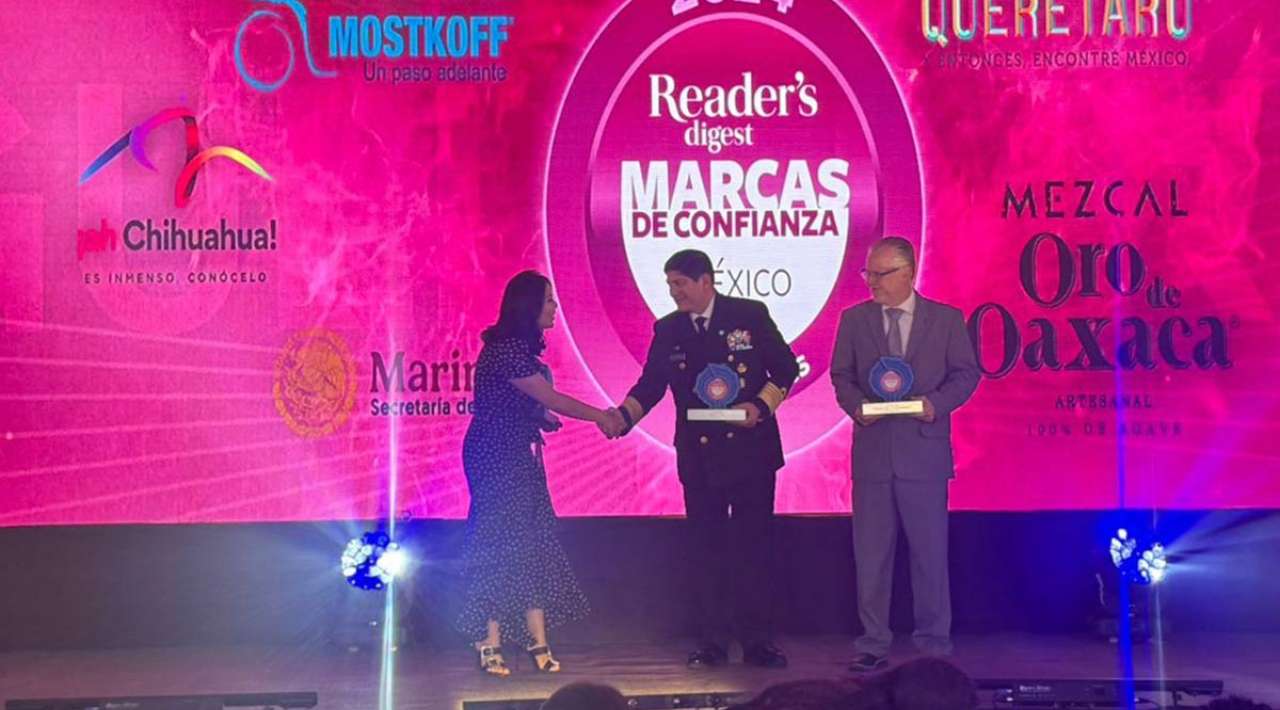 La Secretaría de Marina Recibe el Premio “Empresa de Mayor Confianza de Seguridad Pública” en los Premios Marcas de Confianza 2024