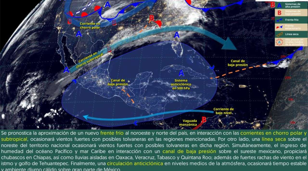 Alertan por nuevo frente frío