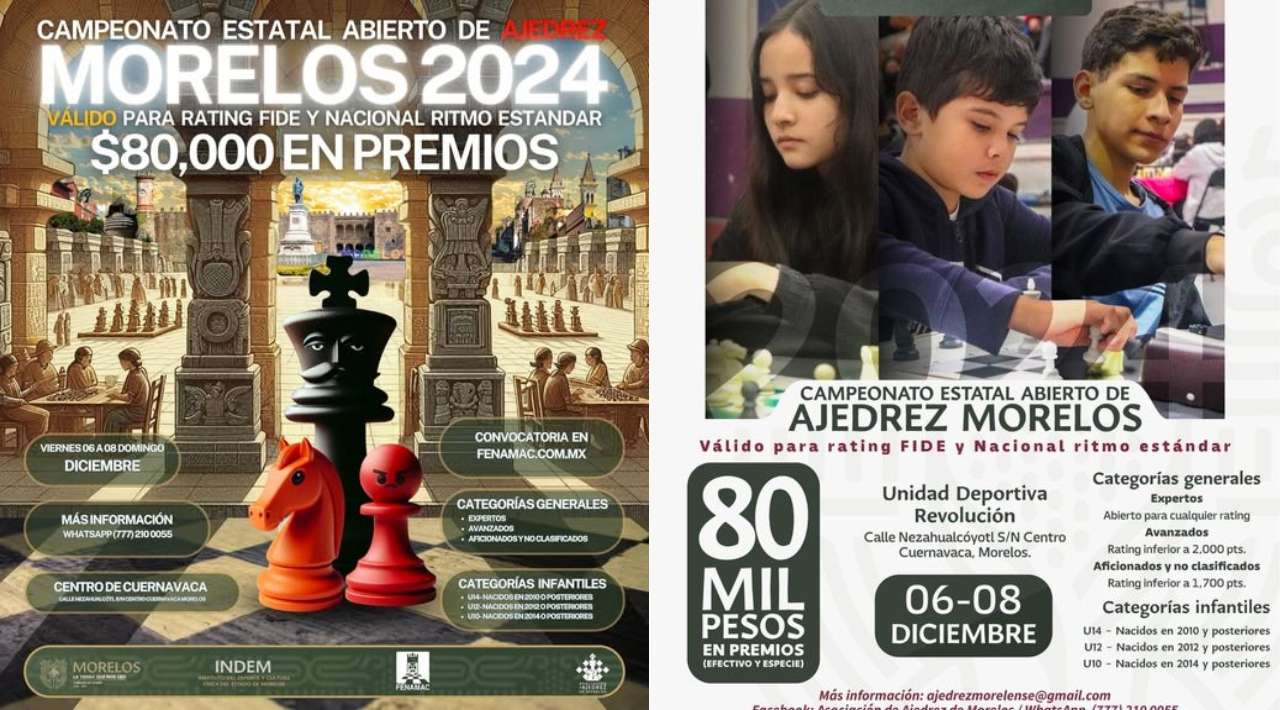 Torneo Estatal Abierto de Ajedrez Morelos 2024: Competencia y Oportunidades para Jóvenes Talentos