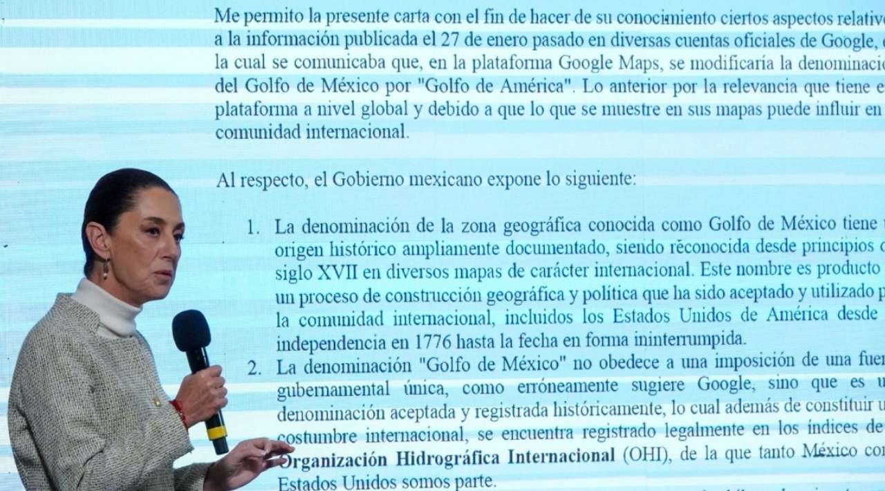 Gobierno remite carta a Google por denominación del Golfo de México