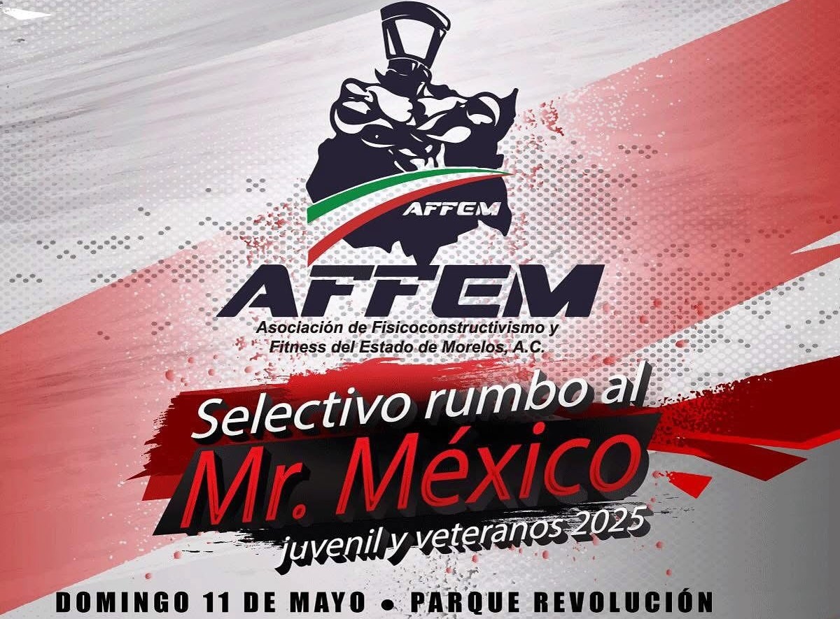 Cuernavaca será sede del selectivo estatal de fisicoconstructivismo juvenil y veteranos rumbo al Mr. México 2025