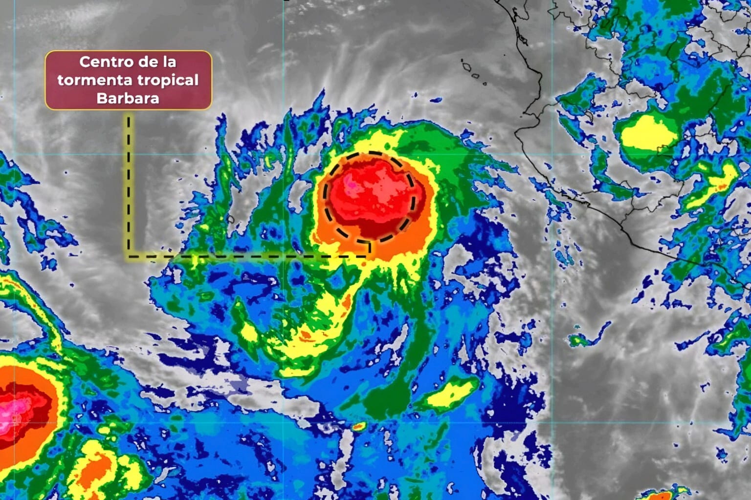“Bárbara” se degrada a tormenta tropical, pero deja huella en el Pacífico mexicano