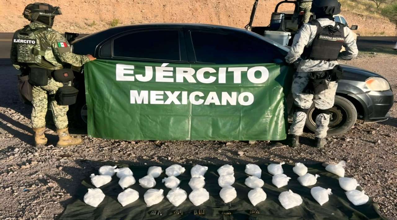 Aseguran 15 kilos de metanfetamina en Sonora con valor superior a 4 mdp