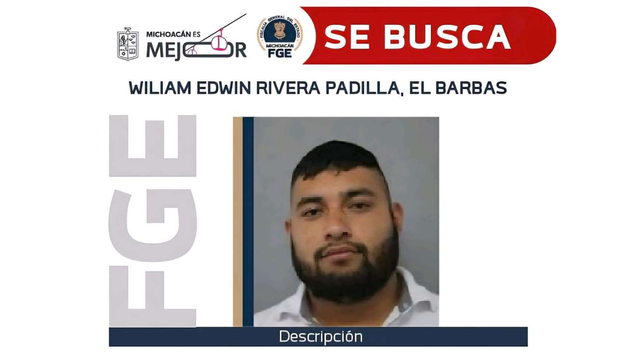 Ofrecen recompensa por ‘El Barbas’, presunto líder del CJNG en Michoacán