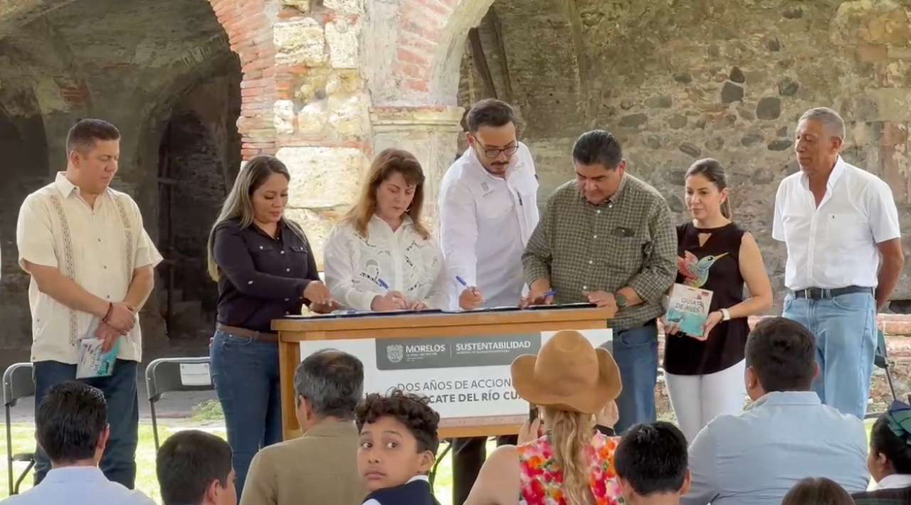 Firman convenio para rescatar el río Cuautla en el Día Mundial del Medio Ambiente