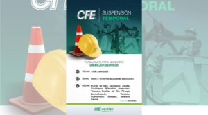 CFE realizará mantenimiento en Morelos sin afectar el suministro eléctrico