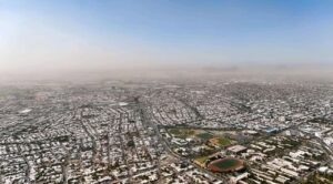 Alertan por tormenta de arena en el noreste de Sonora