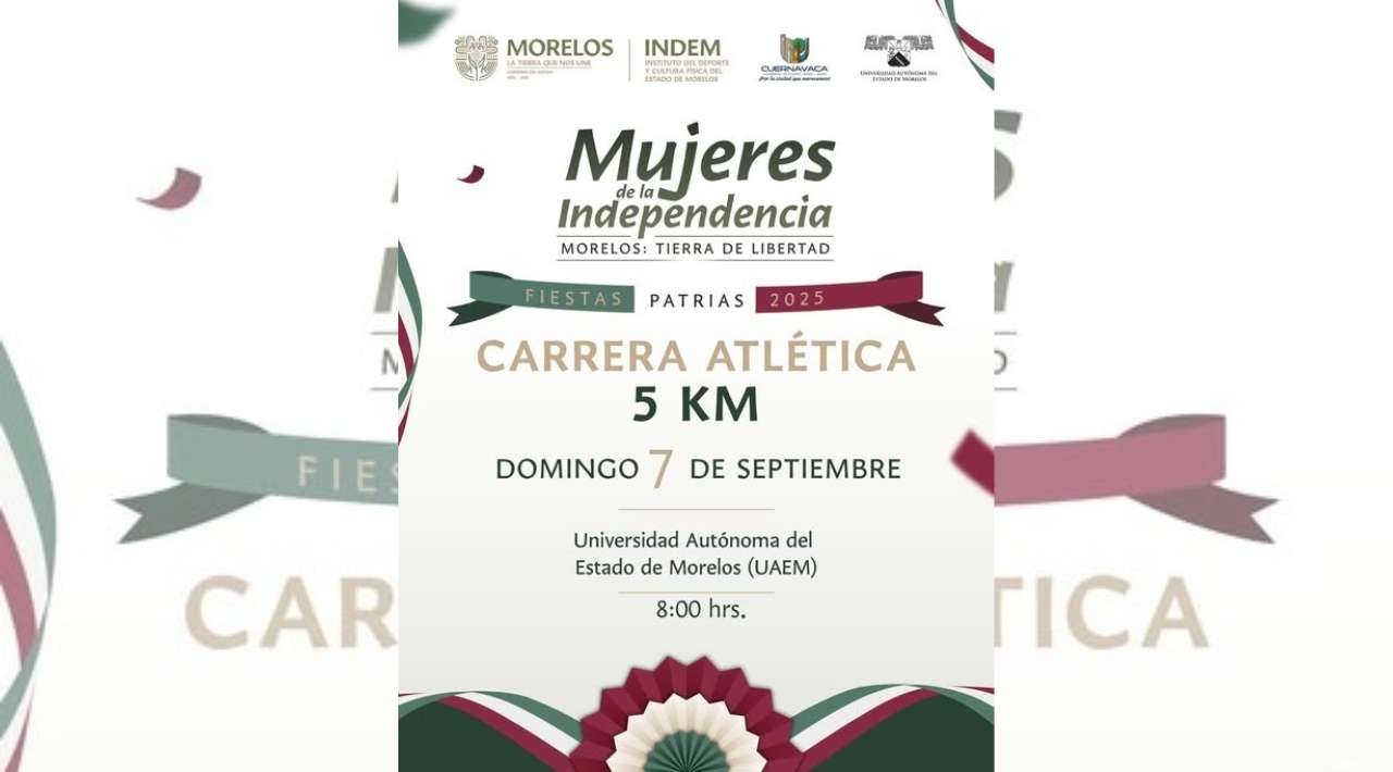 Invitan a carrera atlética de 5K en la UAEM por Fiestas Patrias