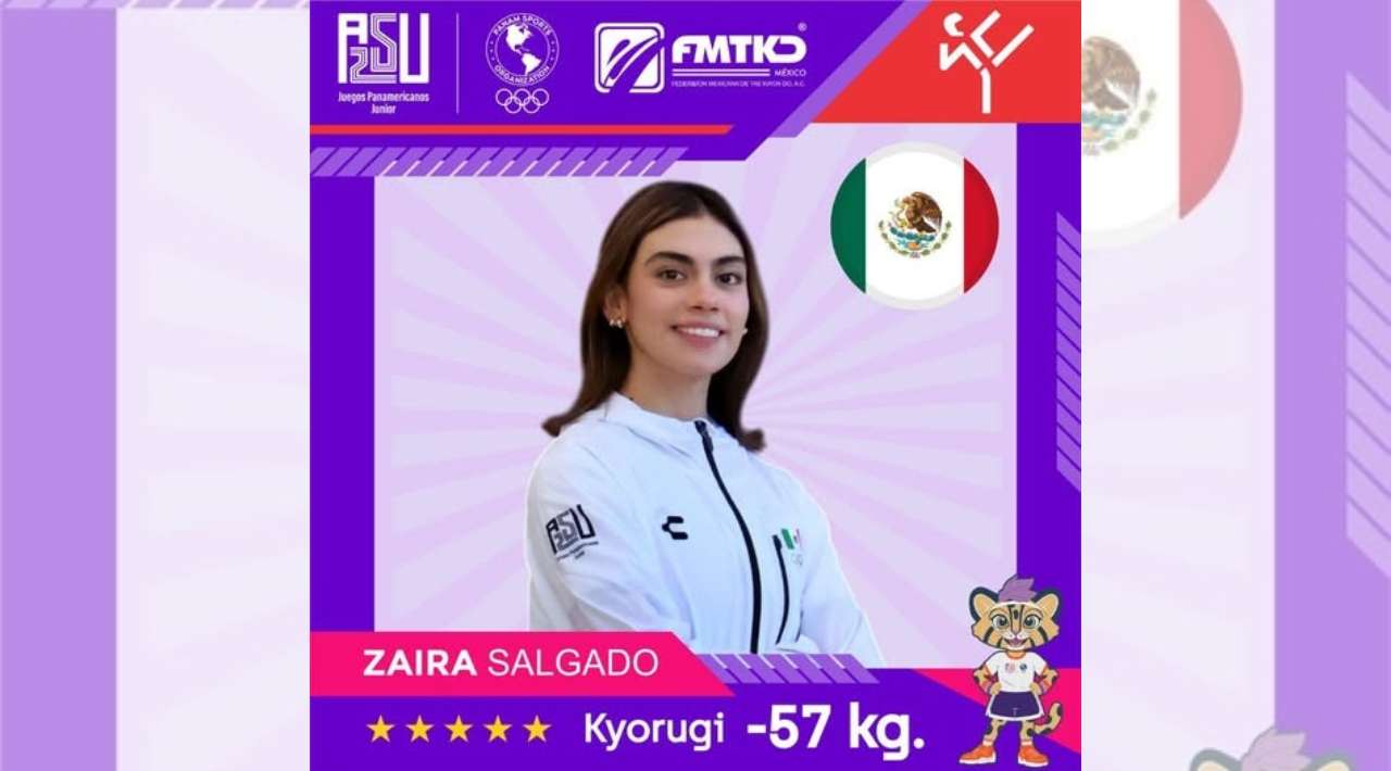 Zaira Salgado representará a México en Taekwondo en los Juegos Panamericanos Junior Asunción 2025