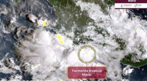Surge la tormenta tropical ‘Mario’; prevén lluvias muy fuertes en cuatro estados