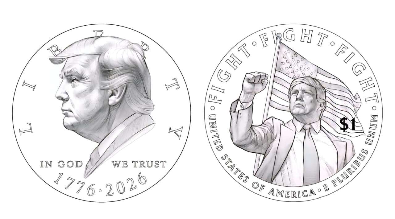 Departamento del Tesoro de EE.UU. evalúa acuñar moneda con la cara de Trump por 250º aniversario