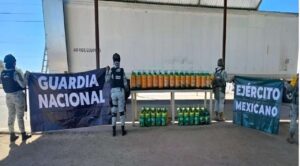 Aseguran en Sonora más de mil litros de metanfetamina valuados en 284 mdp