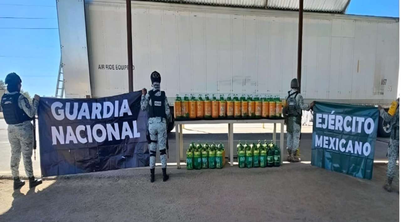 Aseguran en Sonora más de mil litros de metanfetamina valuados en 284 mdp