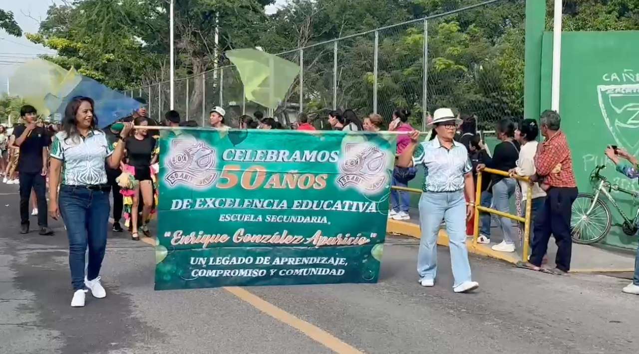 Con gran ánimo se lleva a cabo la conmemoración del 50 aniversario de la Escuela Secundaria Enrique González Aparicio (EGA) de Zacatepec.