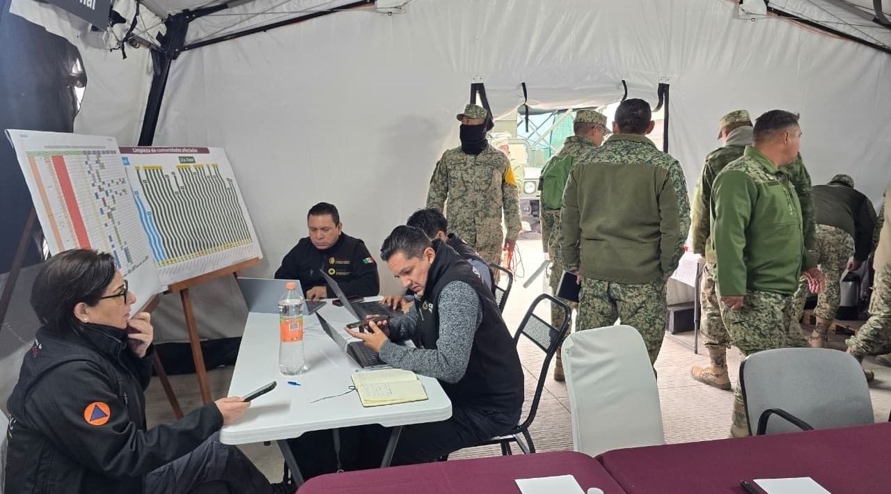 Refuerzan acciones de prevención ante los efectos del Frente Frío 13 en Puebla, Veracruz e Hidalgo